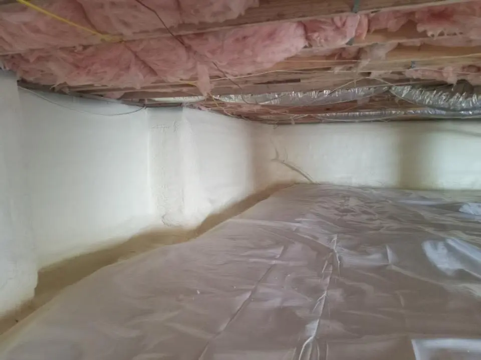 Crawl space encapsulation with closed-cell spray foam for Roof Waterproofing in Picnic Point
